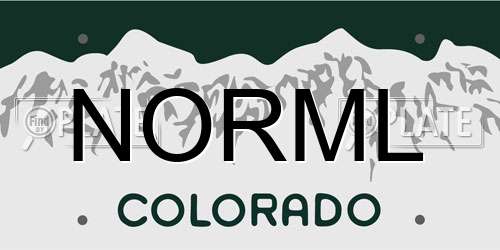 NORML Colorado License Plate