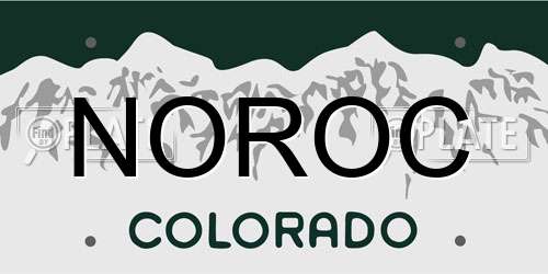 NOROC Colorado License Plate