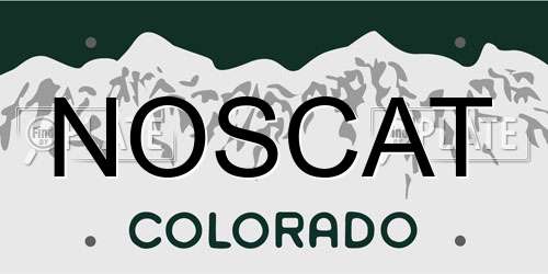 NOSCAT Colorado License Plate