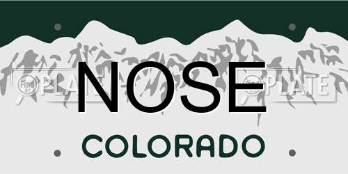 NOSE Colorado License Plate