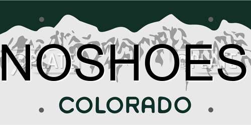 NOSHOES Colorado License Plate