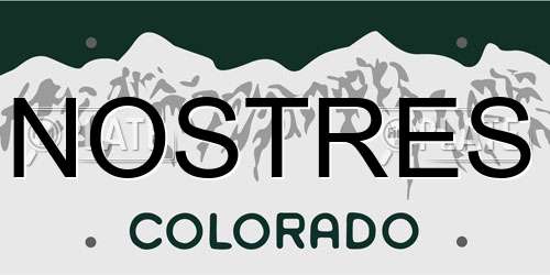 NOSTRES Colorado License Plate