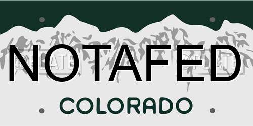 NOTAFED Colorado License Plate