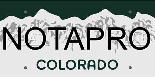 NOTAPRO Colorado License Plate