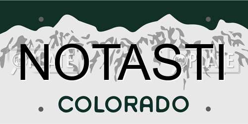 NOTASTI Colorado License Plate