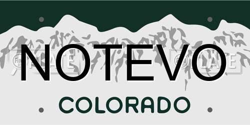 NOTEVO Colorado License Plate