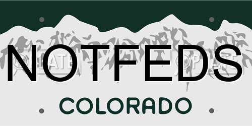 NOTFEDS Colorado License Plate