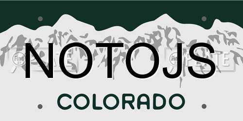 NOTOJS Colorado License Plate
