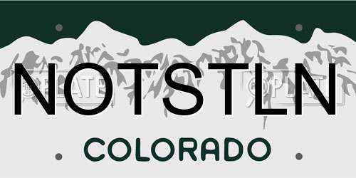 NOTSTLN Colorado License Plate