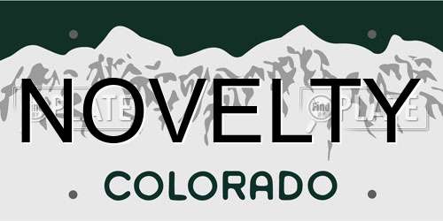 NOVELTY Colorado License Plate