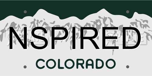 NSPIRED Colorado License Plate