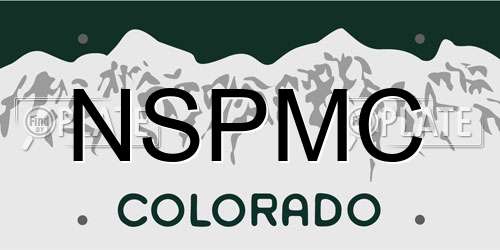 NSPMC Colorado License Plate