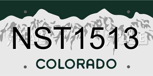 NST1513 Colorado License Plate
