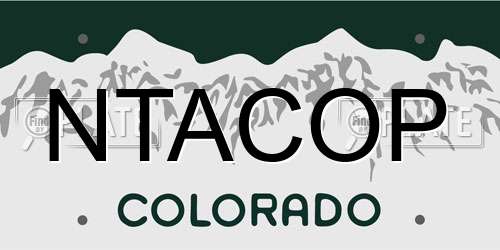 NTACOP Colorado License Plate