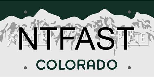 NTFAST Colorado License Plate