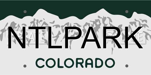NTLPARK Colorado License Plate