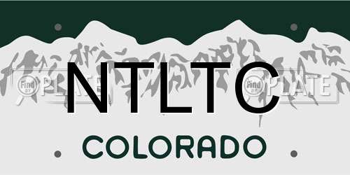 NTLTC Colorado License Plate