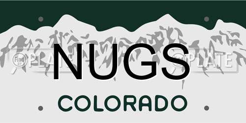 NUGS Colorado License Plate