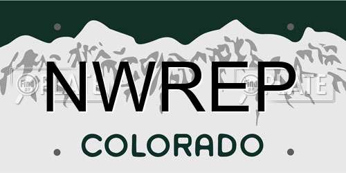 NWREP Colorado License Plate