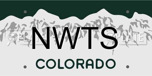 NWTS Colorado License Plate