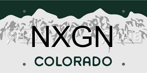 NXGN Colorado License Plate