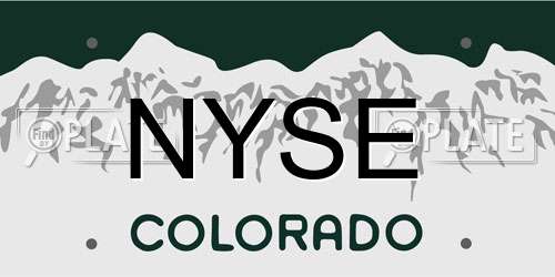 NYSE Colorado License Plate
