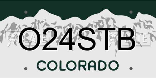 O24STB Colorado License Plate
