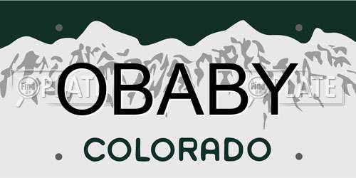 OBABY Colorado License Plate