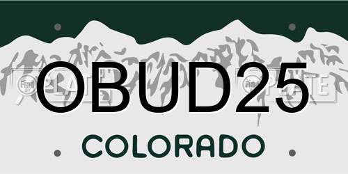 OBUD25 Colorado License Plate