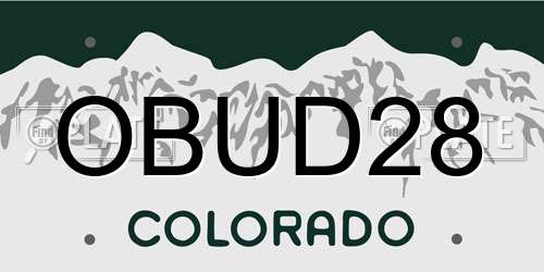 OBUD28 Colorado License Plate
