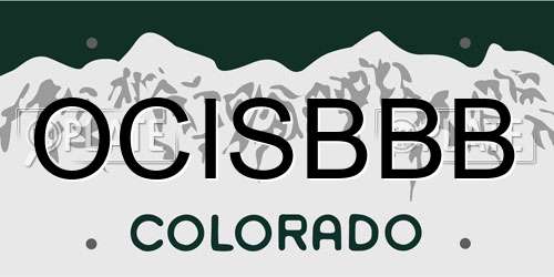 OCISBBB Colorado License Plate