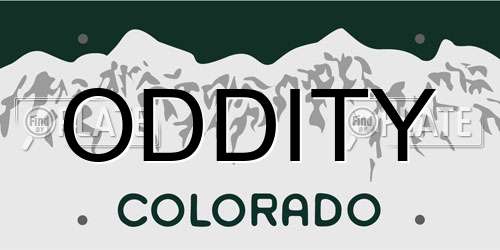ODDITY Colorado License Plate