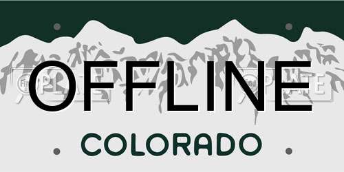 OFFLINE Colorado License Plate