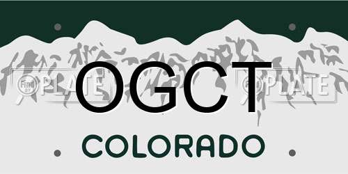 OGCT Colorado License Plate
