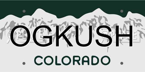 OGKUSH Colorado License Plate