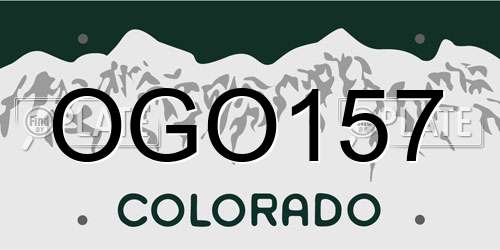 OGO157 Colorado License Plate