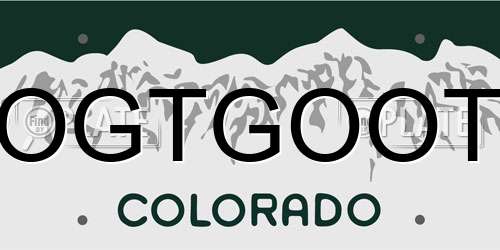 OGTGOOT Colorado License Plate
