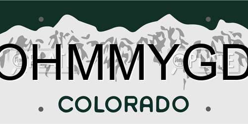 OHMMYGD Colorado License Plate
