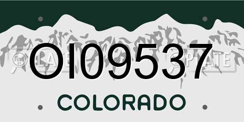 OI09537 Colorado License Plate