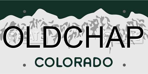 OLDCHAP Colorado License Plate