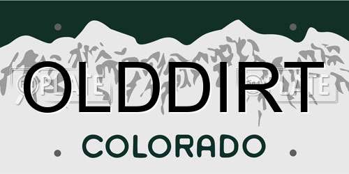 OLDDIRT Colorado License Plate