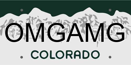OMGAMG Colorado License Plate
