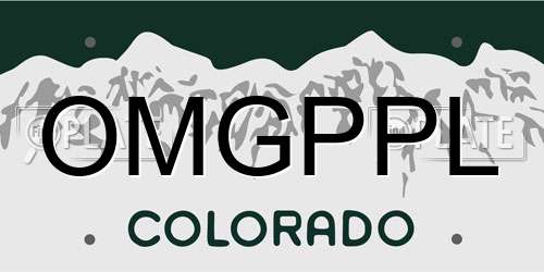 OMGPPL Colorado License Plate