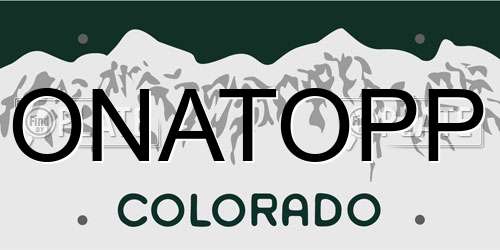 ONATOPP Colorado License Plate