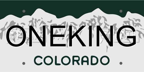 ONEKING Colorado License Plate
