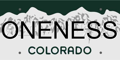 ONENESS Colorado License Plate