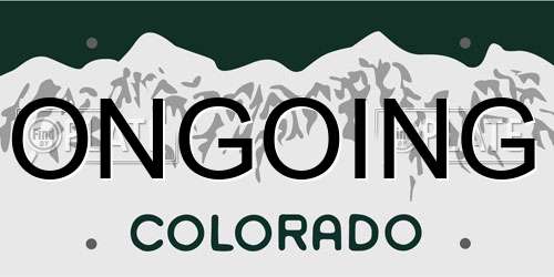 ONGOING Colorado License Plate