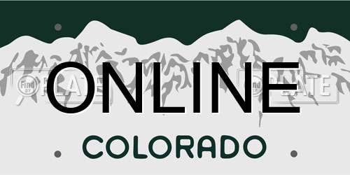 ONLINE Colorado License Plate