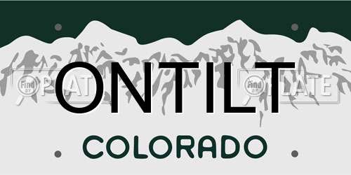 ONTILT Colorado License Plate