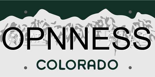 OPNNESS Colorado License Plate